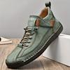 Men's Casual Leather Shoes,Ankle Boots Lightweight Loafers,Mid Top Walking Driving Shoes