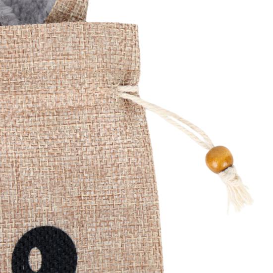 Easter Bunny Bags, Easter Burlap Gift Bags with Gift Tags Hemp Rope,