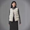 Autumn and Winter New Retro Disc Buckle Vest Down Jacket Women's Short Vest Versatile Jacket Round Neck Snap Button Sleeveless