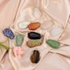 Natural Crystal Stone Mini Coffin Board Pendant Necklace Halloween Necklace Ornament N671