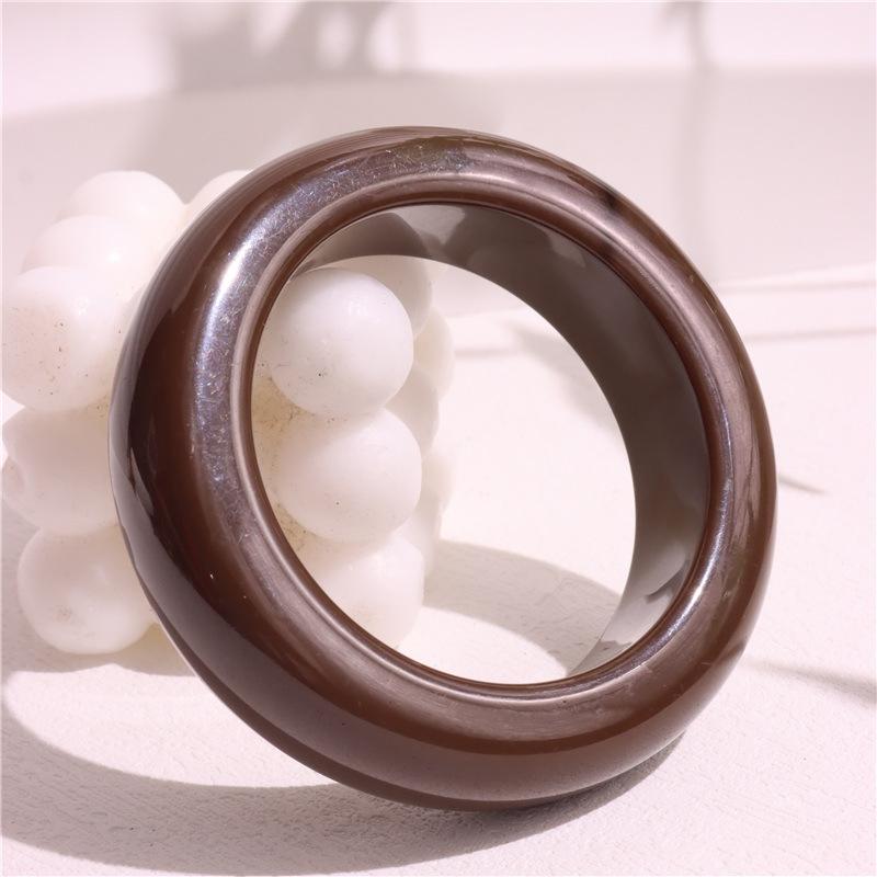 Geometric Resin Bangles Irregular Retro Hand Ring Temperament Chunky Bracelets  Lady