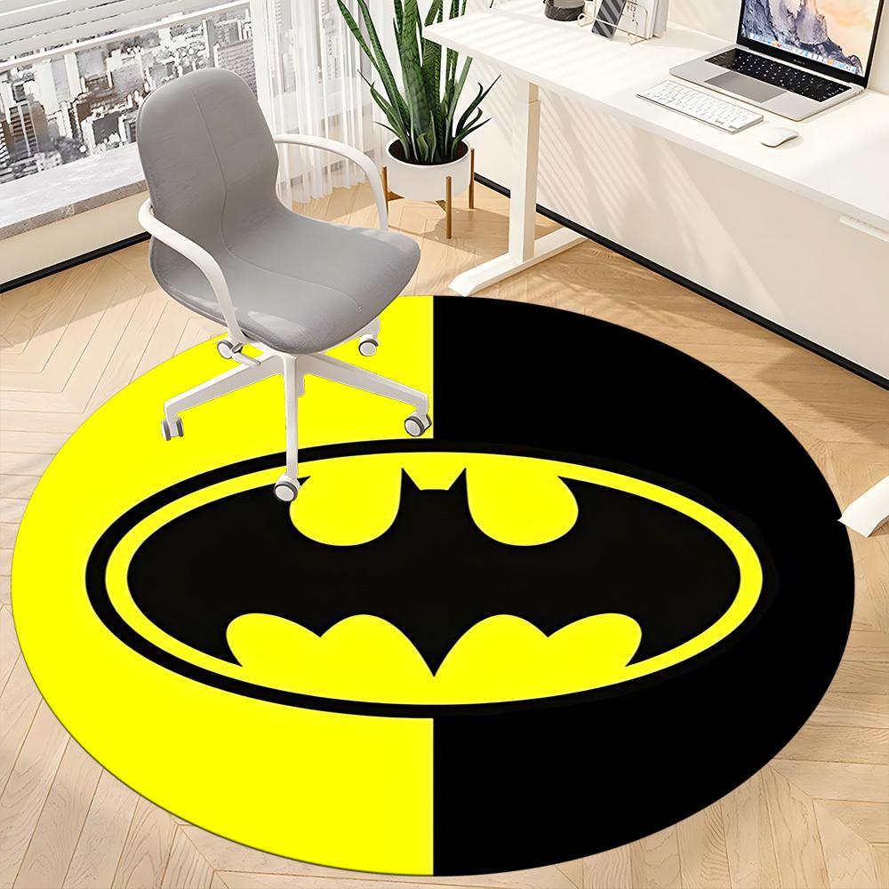 1pc Batman Office Round Area Rug, Under Office Chairs Bedroom Living Room Home Decor, Room Deco, Available In Various Sizes