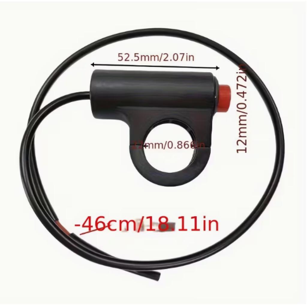 1pc Durable 12V Motorcycle Hazard Warning Light Switch 22mm Handlebar Mount For Scooter Electric Bike Emergency Flasher Control