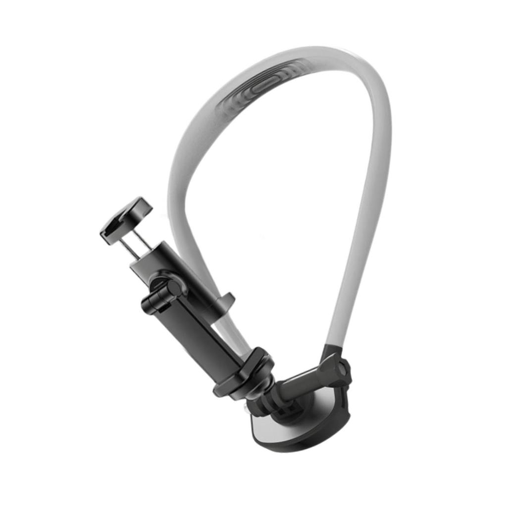 Neck Phone Holder with Clip Hands Free Accessories Silicone Exterior for Video Recording