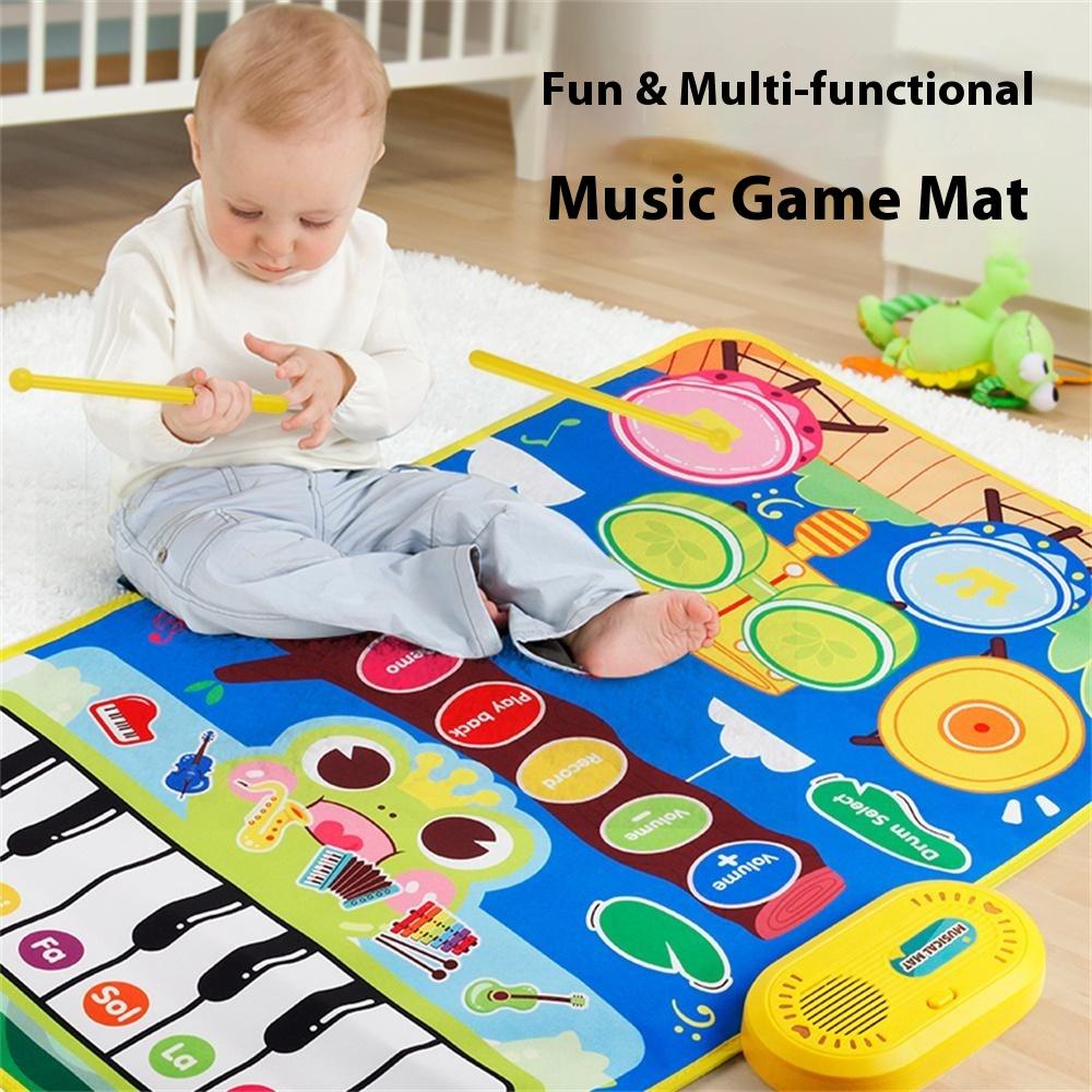 6612 3 in 1 Kids Musical Dance Mat Piano Drum Play Mat Educational Toy for Early Learning