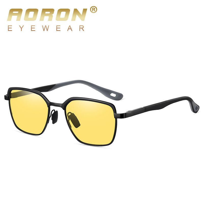 AORON Metal Frame Photochromic Polarized Sunglasses Classic Sport Driving Fishing Glasses UV400 Anti Glare Sunglasses