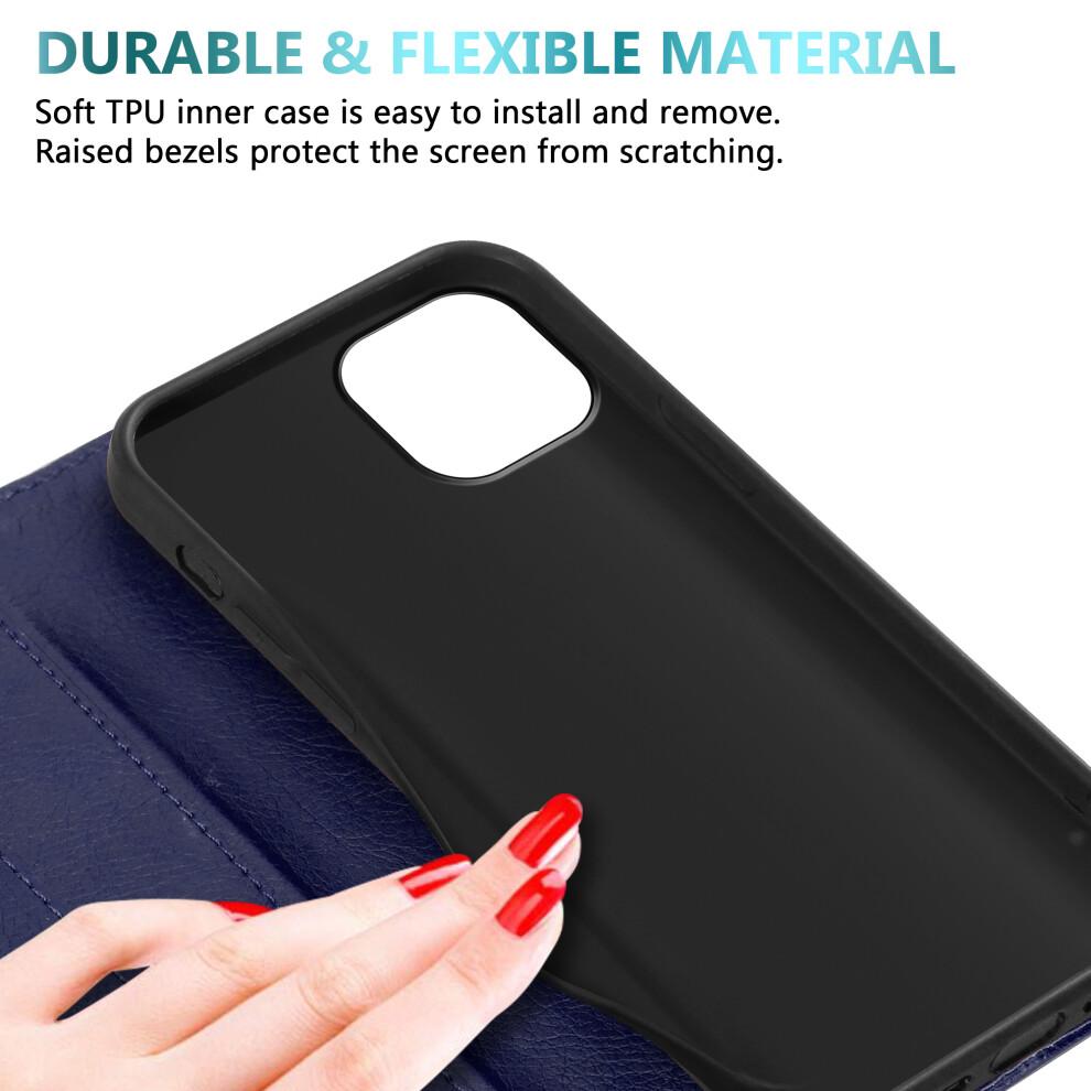 (Blue) For Phone case Leather Book Flip Wallet Case