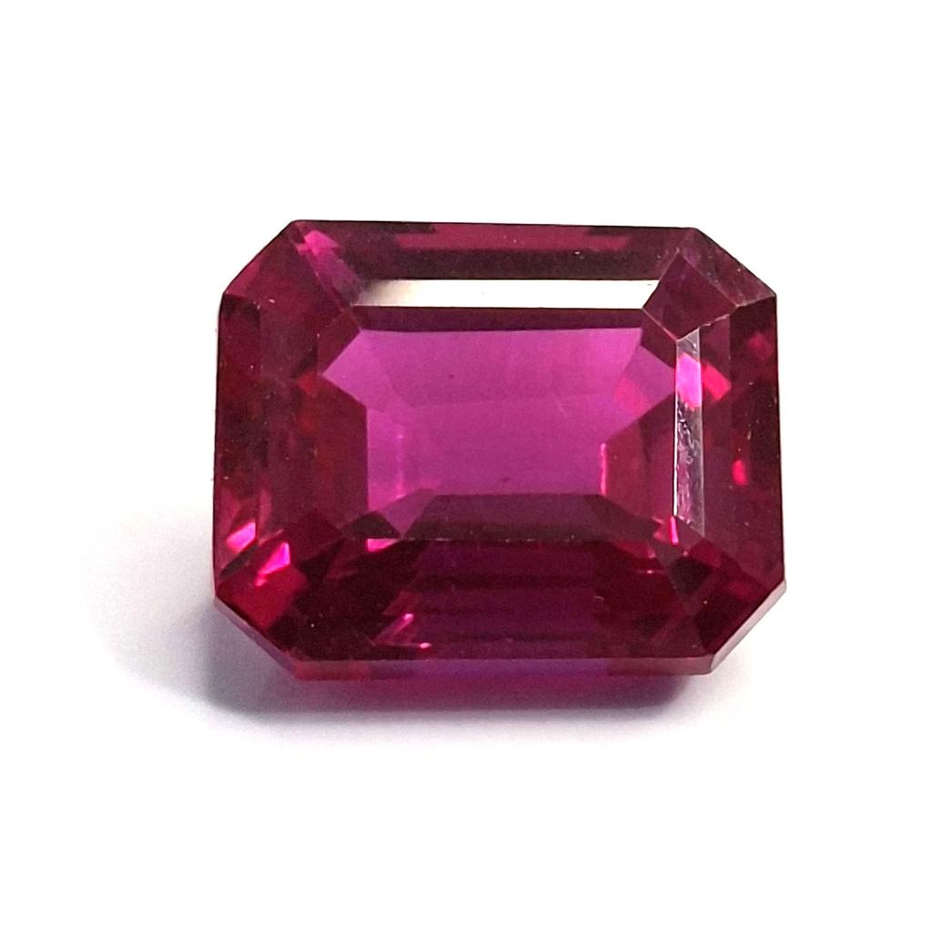 Natural Rhodolite Garnet 11-13 Ct Emerald Cut Certified Stunning Loose Gemstone