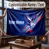 Custom Name Flannel Throw Blanket Crystal Palace Pattern Warm Home Decoration