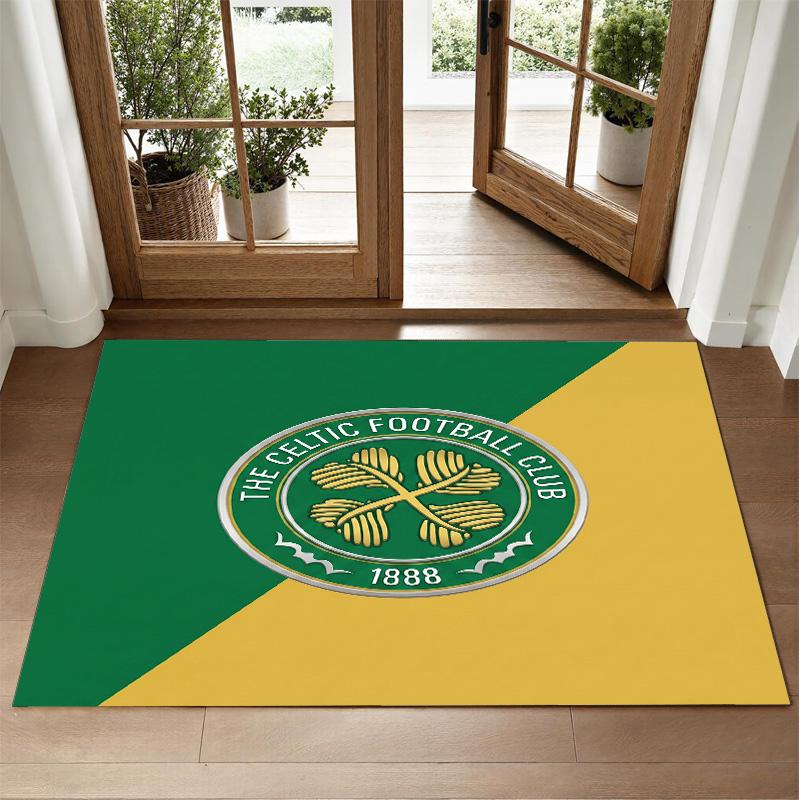 Celtic FC Design Crystal Velvet Rug Soft Decorative Mat for Bedroom Entrance
