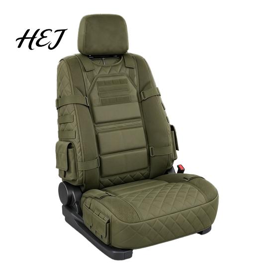 Mehrzweck-Autotasche Militärische Taktische Sitzabdeckung mit Mehrzweck-Stauraum, Robuster Fahrzeugschutz, Universelles Off-Road-Interieur hellgrüne