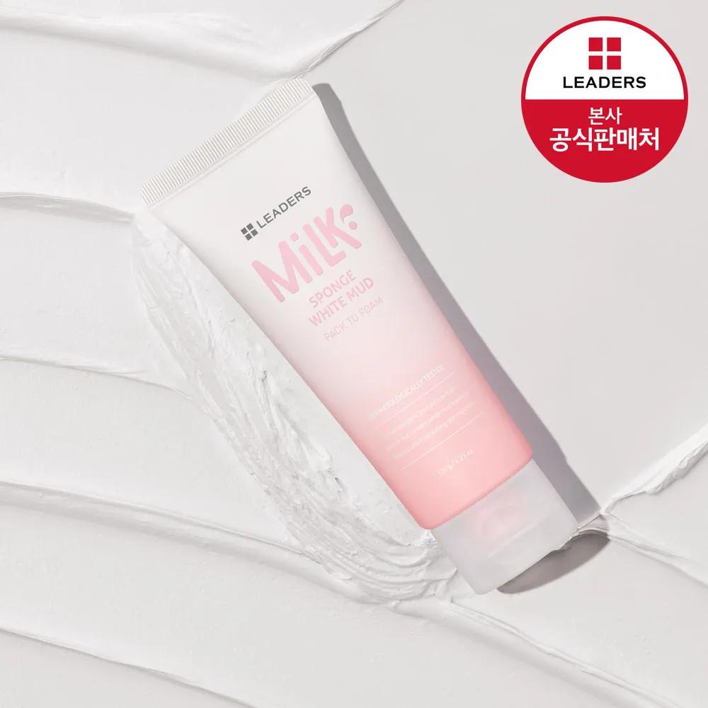 LEADERS Milk Sponge White Mud Pack-to-Foam 120g