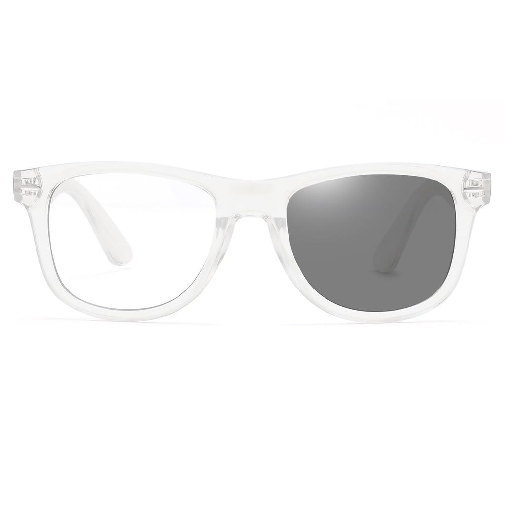 FEISEDY Polarized Sunglasses with Photochromic Colored Large Wellington Stylish Design for UV Ideal for Outdoor and Cycling Men's Lenses,