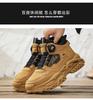 High-top Men's Shoes 2025 Autumn Casual Board Shoes Youth Knob Soft-soled Sports Martin Boots Daily Casual Men's Shoes