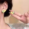 Silver Needle Dongdaemun Fresh Colorful Earrings - Simple, Versatile, Luxury Studs with a High-End Sense