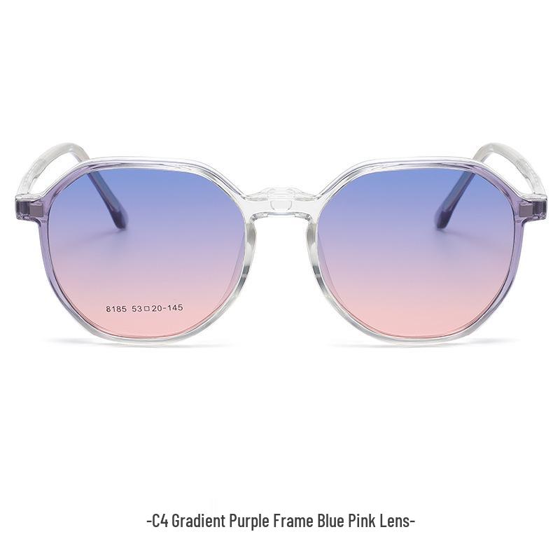 Polygonal Magnetic Gradient Polarized Clip-on Sunglasses for Women - Fashion and Travel Use