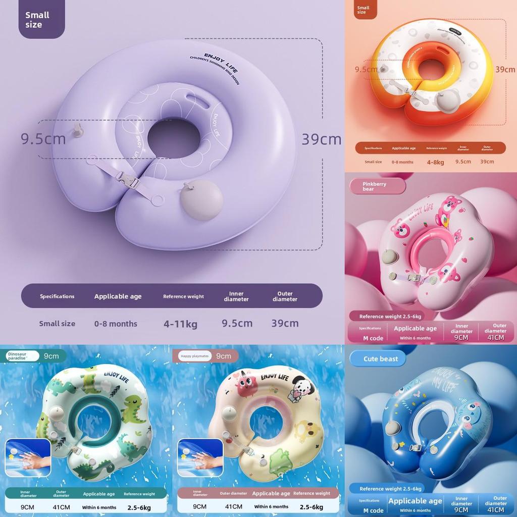 Baby Pool Float With Inflatable Neck Ring For Water Play And Swimming Safety