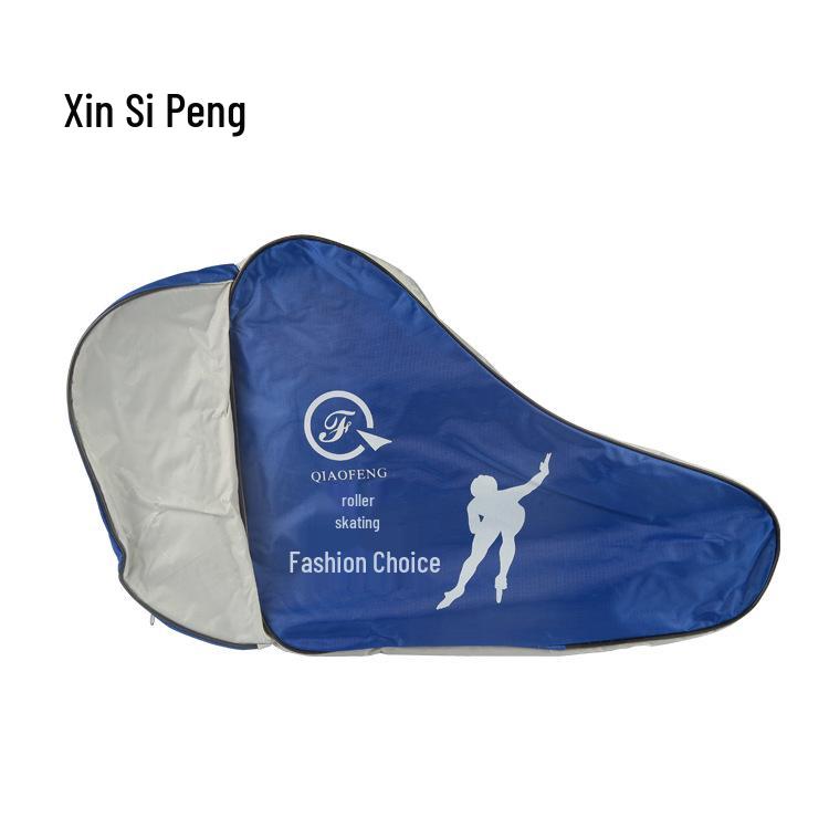 

Большая универсальная детская сумка для роликовых и ледовых коньков - Рюкзак для скоростных и двухрядных коньков Triangle Set Single Shoulder Bag синий