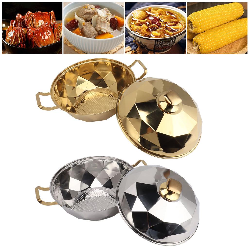 Garnek do gotowania na parze 28x20cm, Wielofunkcyjny garnek do gotowania na parze ze stali nierdzewnej z dwuwarstwową wkładką do gotowania na parze, do kuchenki indukcyjnej, gadżety kuchenne