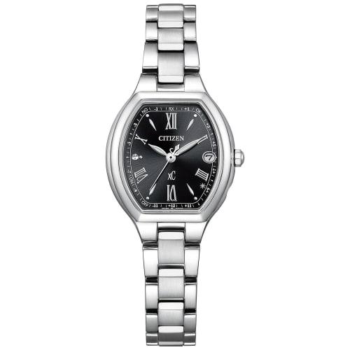 

Citizen XC Basic Collection ES9360-66E Women s Watch, Light-Powered Eco-Drive Radio-Controlled, Waterproof, Black, Silver