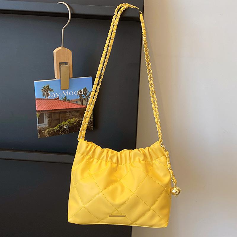 Soft leather large-capacity fashion pleated chain shoulder bag 2025 summer new foreign style casual bag with strap messenger bag