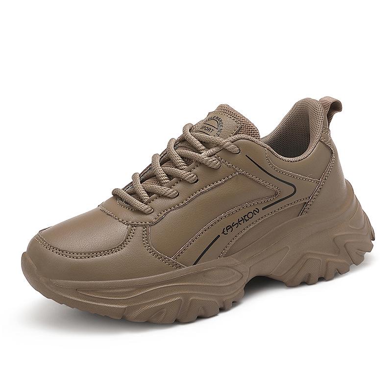 Women's Thick-Soled Versatile Sneakers - Comfortable, Breathable, Casual Height-Enhancing Dad Shoes for Spring/Autumn, New Korean Style Student