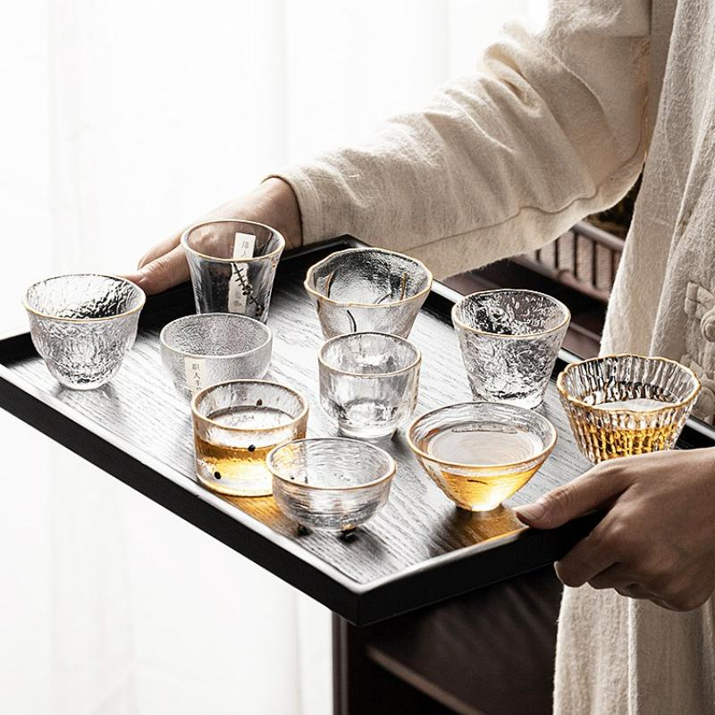 Japanese Style Glass Small Master Tea Cup Mini Heat Resistant Kung Fu Teacup Set Wine Glasses Supplies Teaware Accessories New