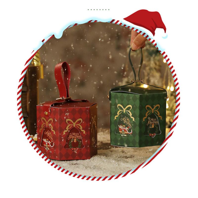 Christmas Box Portable Christmas Gift Box Christmas Eve Packaging Bag Christmas Paper Box Stockings & Gift Holders Products