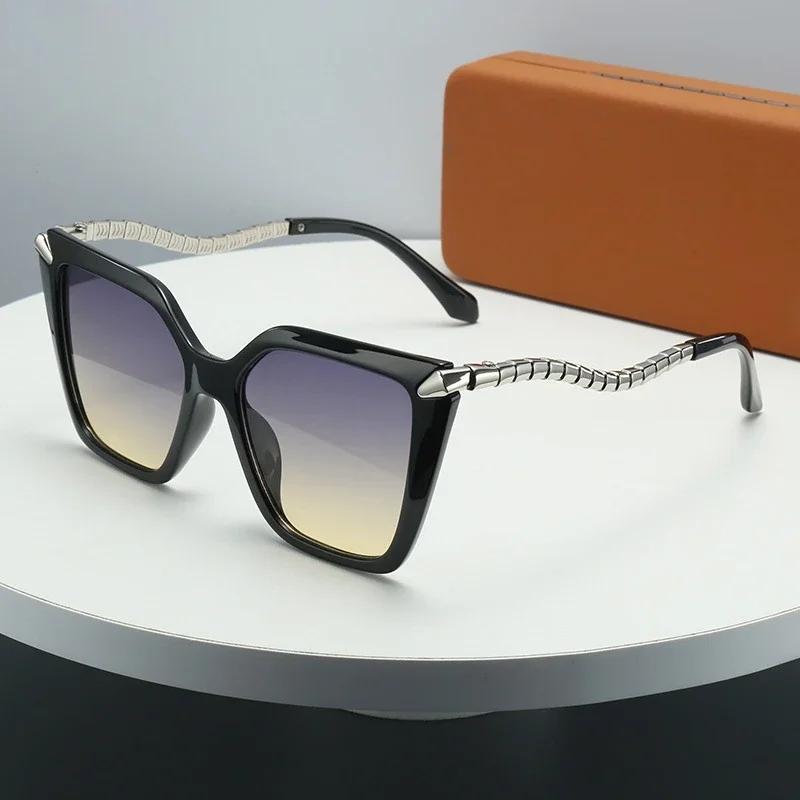 TR90 Nowe Okulary Przeciwsłoneczne Premium Okulary Przeciwsłoneczne Wytrzymała Metalowa Oprawka Okularów Odporne na UV Damskie Gogle Ochronne i Akcesoria