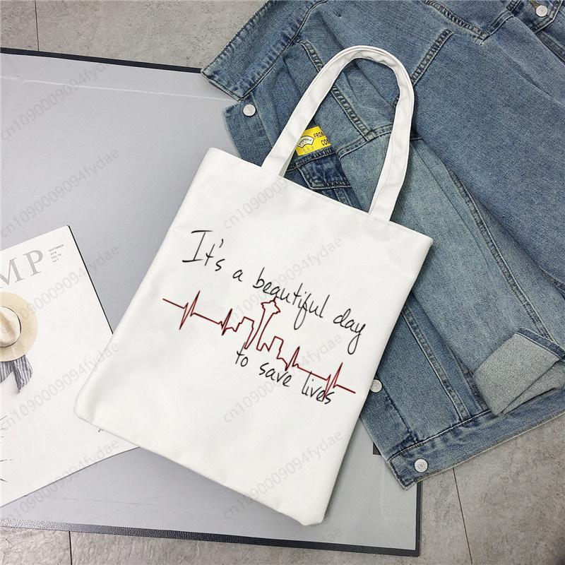 

Greys Anatomy You re My Person Heart Woman Travel Bags Ladies Shopping Bag Shoulder Bag Portable Foldable Handbag Large-capacity