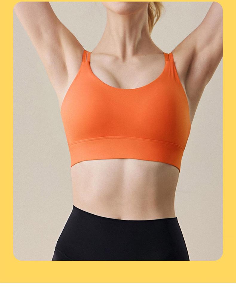 High-Impact Sports Bra with Shockproof Design and Supportive Back Padding