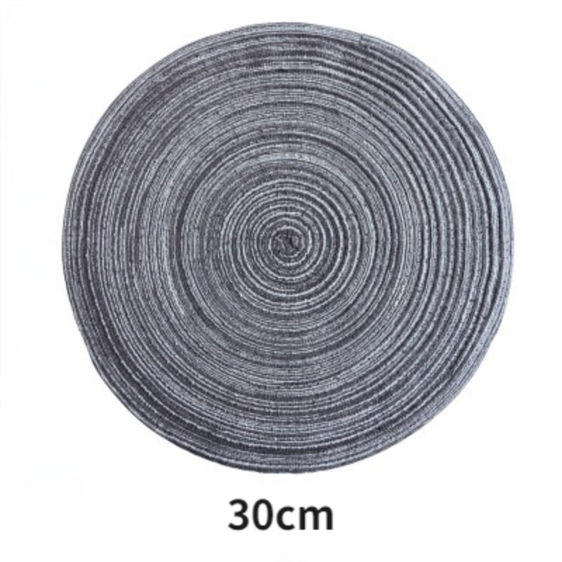 Round Table Mat Woven Ramie Placemats Anti Slip Dining Table Mats Non-Slip Tableware Bowl Pads Kitchen Drink Cup Coasters