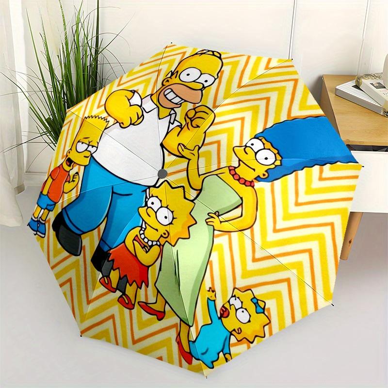1pc Simpsons Family Themed High-quality Umbrella,Automatic Opening and Closing Umbrella,Multi-functional Umbrella G0811075
