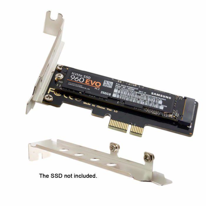 Adaptateur pci express - chenyang - cy-sa-008 - m.2 ngff nvme ahci m-key - pcie 3.0 x1 - noir