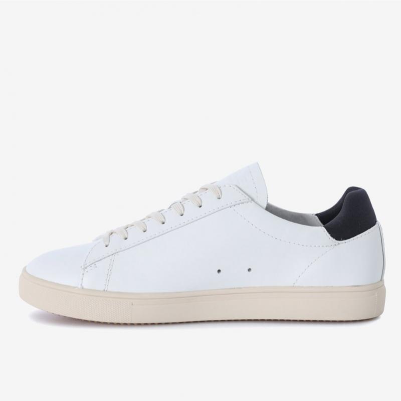 Baskets Clae en Cuir Blanc Sceu233br00