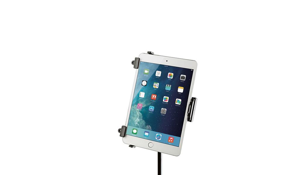 K&M TabletPC Holder for Microphone Stand Mounting [19795] Color: Black