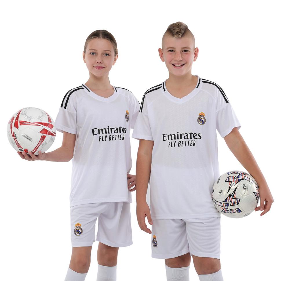 

Kid s soccer football uniform jersey and shorts REAL MADRID CO-3755 S