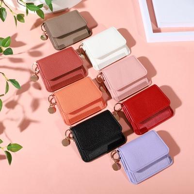 Portacarte Multifunzionale Portafoglio Corto Dolce da Donna Pieghevole Portachiavi Portafoglio per Contanti Portamonete Portafoglio