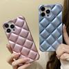 Matte 3d Rhombus Phone Case For Iphone 14 12 11 13 Pro Max Mini Xr X Xs 7 8 Plus Se Soft Silicone Cover