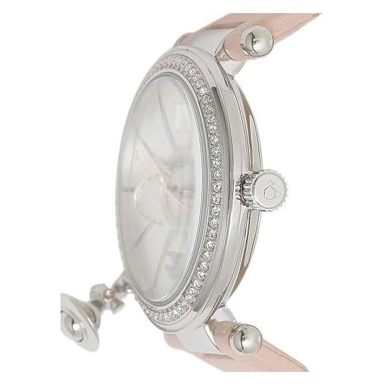 Used Vivienne Westwood Watch Ladies Mother's Day Watch Hand Charm Pastel Pink Leather VV006SLPK Watch Birthday Gift