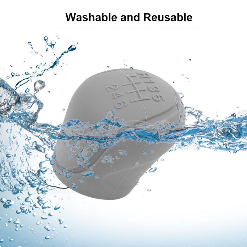 Silicon Auto Shift Knob Cover Soft Car Gear Sleeve Gears with Embossed Numerals Universal Grip Handle Protector Car Accessories