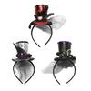 Floral Fascinators Top Hat with Glitter Pillbox Hat for Kids Makeup Party