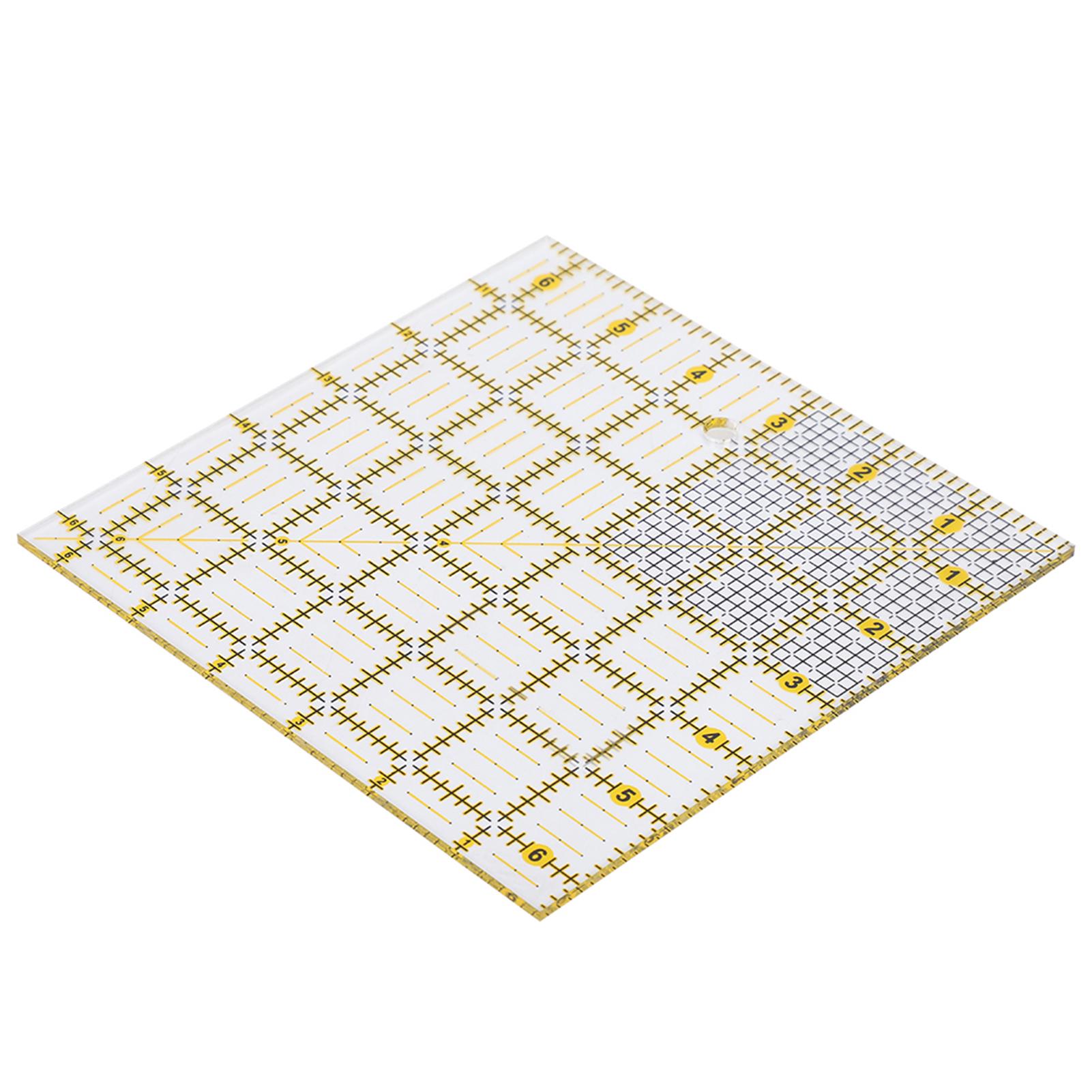 

Квадратная линейка для квилтинга Рукоделие Пэчворк Инструмент для шитья Пластиковые демонстрационные линейки 16 X 16см