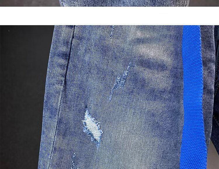 Men's Ripped Slim Fit Straight Jeans - Spring/Summer 2024 Fashion