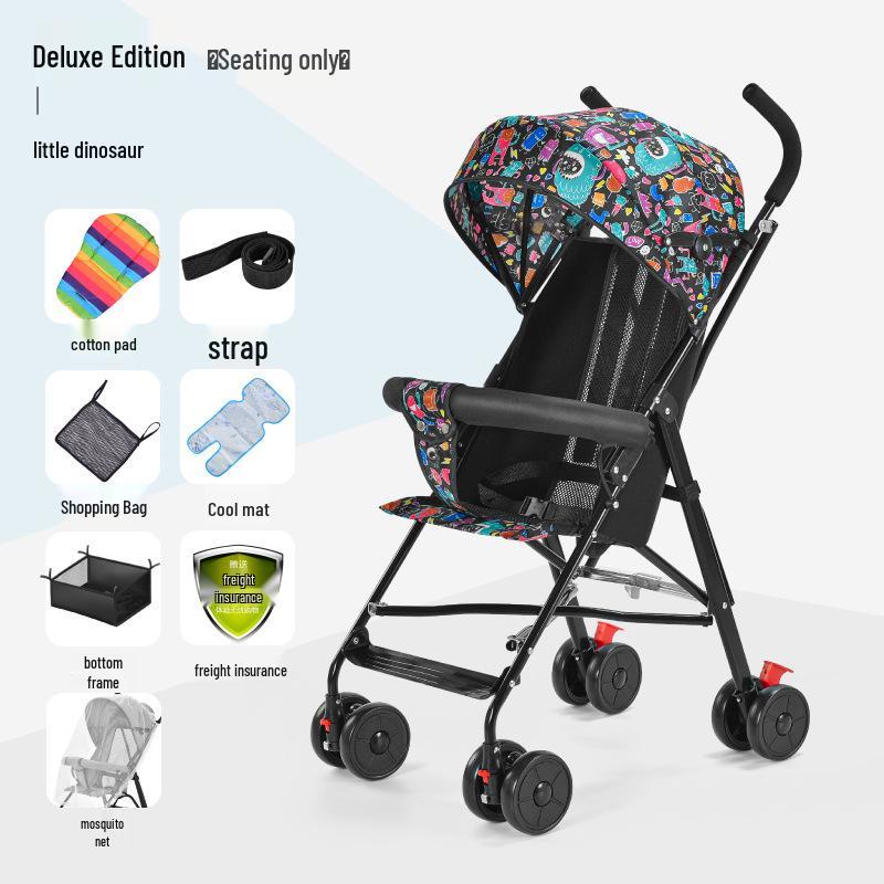 Lightweight Folding Baby and Toddler Umbrella Stroller with Recline Feature