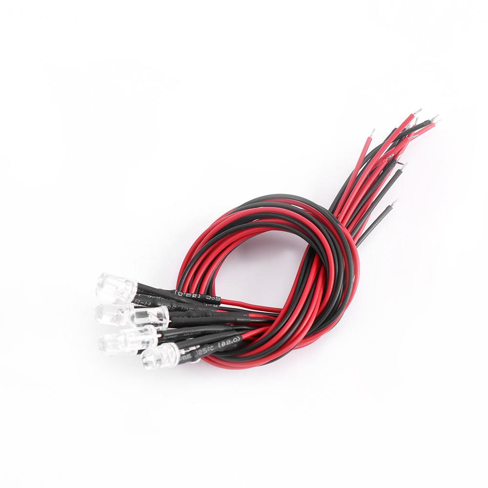 10 pcs DC 12V 5mm Light Emit Diode LED Wired