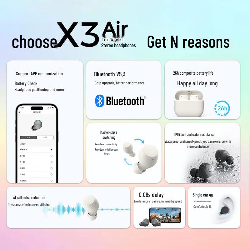 Edifier X3 Air True Wireless Bluetooth Earbuds