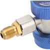 R 134a Gas Quick Connector, HVAC AC Valve Core Manifold with 1 X Blue Quick Coupler for A/C Manifold Gauge Set