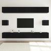 TV Cabinet Set 8 pcs Black Oak Effect Wood Based Material