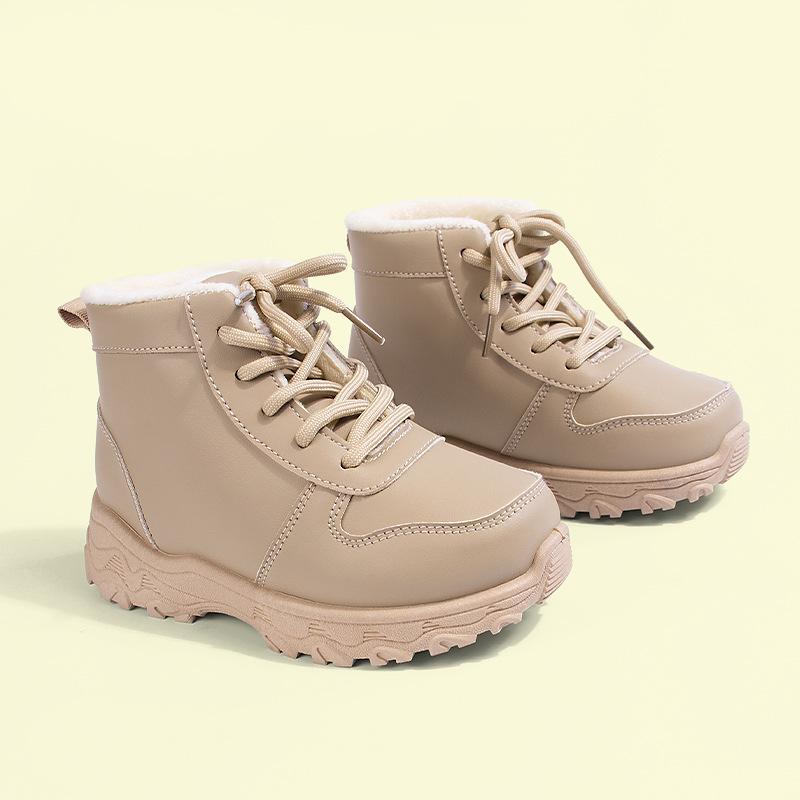 Winter new girls boots thickened warm Velcro children's snow boots boys casual soft-soled sports cotton shoes